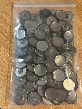 3/4" Gray with Loop on Back Craft Buttons 100 pieces #6